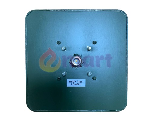 Патч антена 2800 – 4000 МГц 14 Дб RHCP кругова поляризація 100W N female