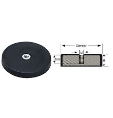 Неодимовий магніт D43 мм у гумовій оболонці з різьбою M4 | N42