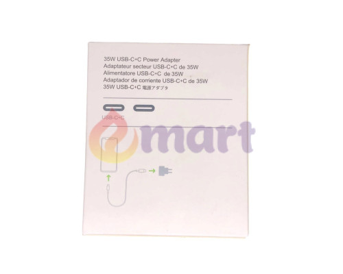 Мережевий зарядний пристрій Apple Dual 2хUSB-C 35W (A2347, MHJE3ZM/A)