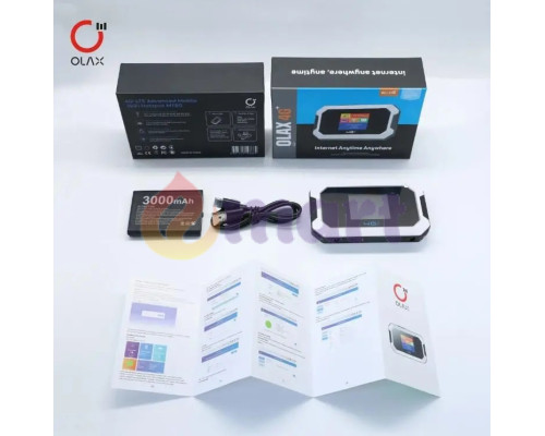 4G WiFi роутер OLAX MT80 (LTE Cat.4 150 Мб/с, АКБ 3000 мАг, Type-C, CRC9)
