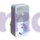 Захисне реле напруги в розетку Voltage Protector 3,6 кВт, 170В~260В IP65, 5~6 хвилин, біле
