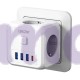 Сітковий Фільтр Трійник 7в1 LENCENT із швидкою зарядкою 3 розетки/3 USB/1TYPE-C